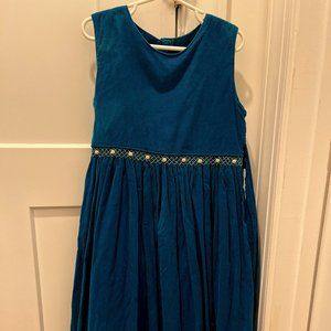 Smocked teal dress